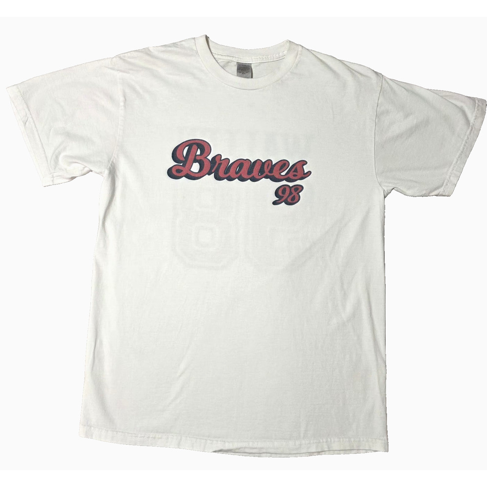 Morgan Wallen Braves 98 White Graphic T-Shirt - Size Medium - Country Music Fan
